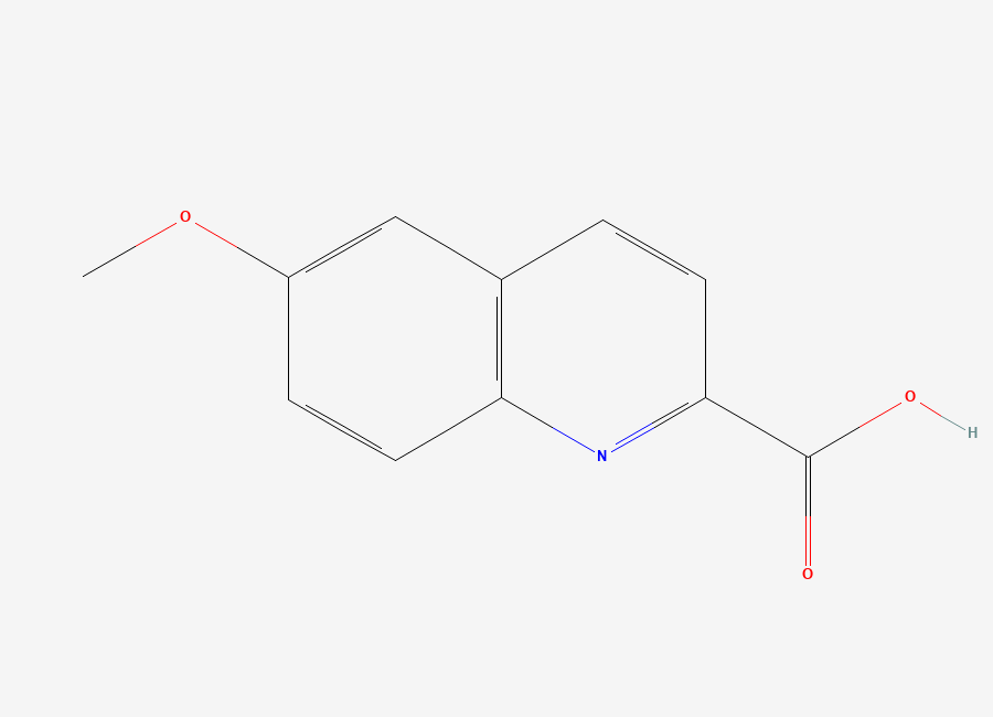 Two-dimensional chemical structure of 6-methoxyquinoline-2-carboxylic Acid
