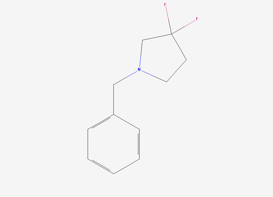 Two-dimensional chemical structure of 1-Benzyl-3,3-difluoropyrrolidine