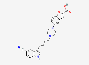 Two-dimensional chemical structure of Vilazodone Carboxylic Acid, CAS 163521-19-5