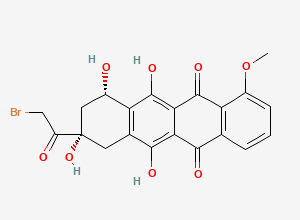 Two-dimensional chemical structure of 14-Bromodaunomycinone
