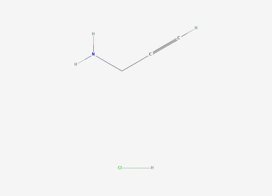 Two-dimensional chemical structure of Prop-2-ynylamine hydrochloride