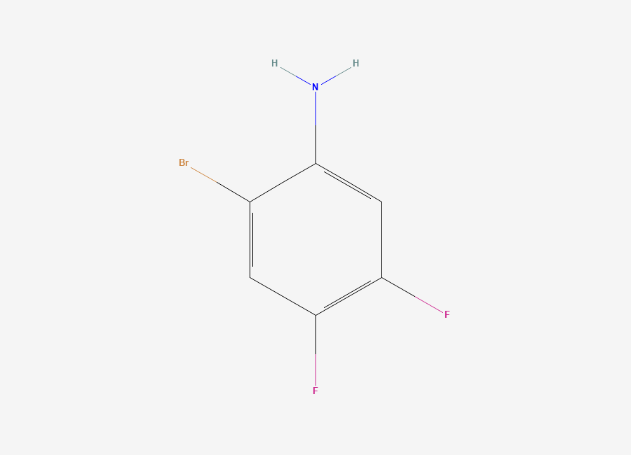 Two-dimensional chemical structure of 2-Bromo-4,5-difluoroaniline