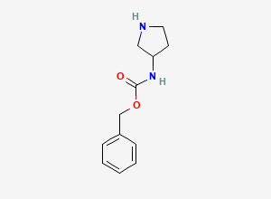 Two-dimensional chemical structure of Benzyl pyrrolidin-3-ylcarbamate