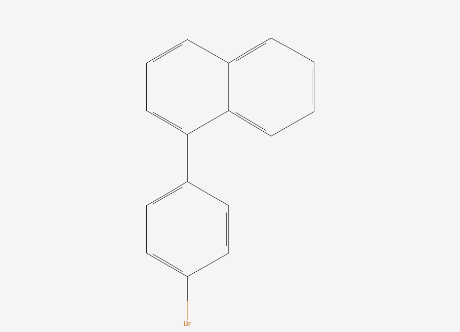 Two-dimensional chemical structure of 1-(4-Bromophenyl)naphthalene