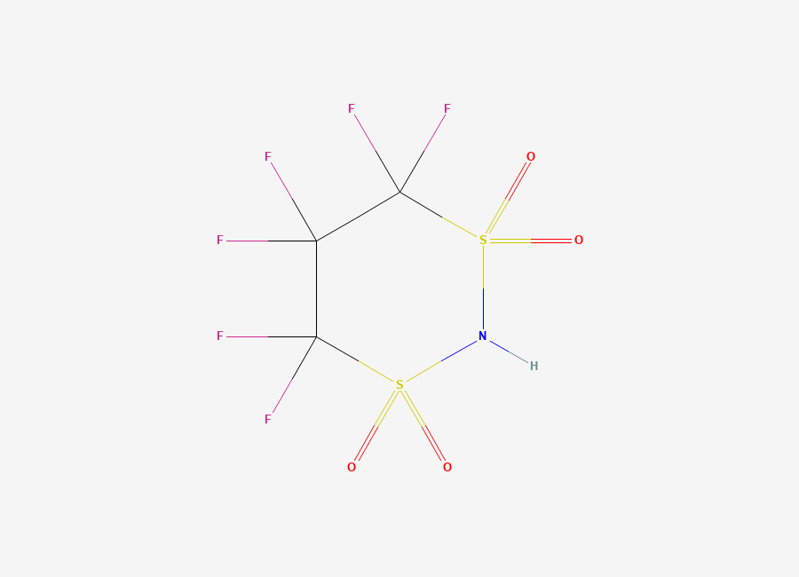 Two-dimensional chemical structure of 1,1,2,2,3,3-Hexafluoropropane-1,3-disulfonimide