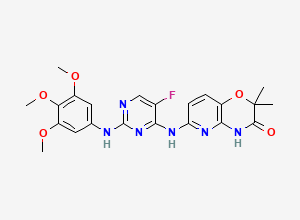 Two-dimensional chemical structure of Fostamatinib Impurity 1, CAS 841290-80-0