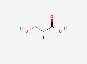 Two-dimensional chemical structure of (2R)-3-hydroxy-2-methylpropanoic acid