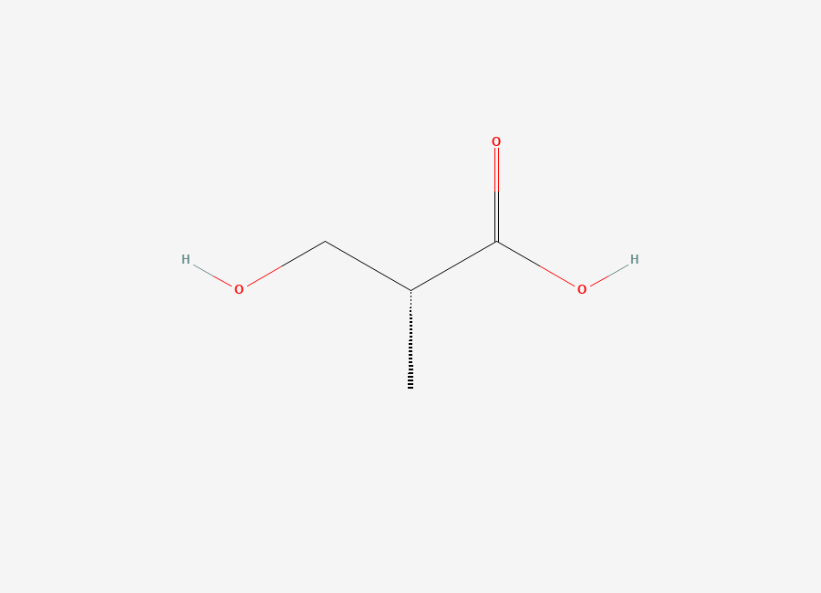 Two-dimensional chemical structure of (2R)-3-hydroxy-2-methylpropanoic acid