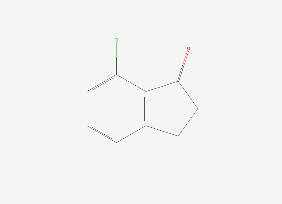 Two-dimensional chemical structure of 7-Chloro-1-indanone