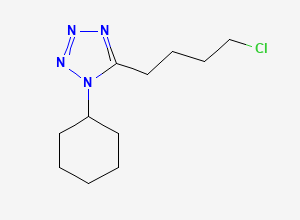 Two-dimensional chemical structure of 5-(4-chlorobutyl)-1-cyclohexyl-1H-tetrazole, CAS 73963-42-5