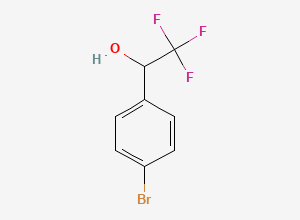 Two-dimensional chemical structure of 1-(4-Bromophenyl)-2,2,2-trifluoroethanol