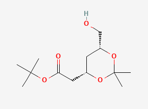 Two-dimensional chemical structure of tert-Butyl 2-((4S,6R)-6-(hydroxymethyl)-2,2-dimethyl-1,3-dioxan-4-yl)acetate