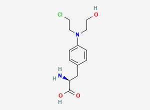 Two-dimensional chemical structure of Melphalan EP Impurity D/ Hydroxy Melphalan, CAS 61733-01-5