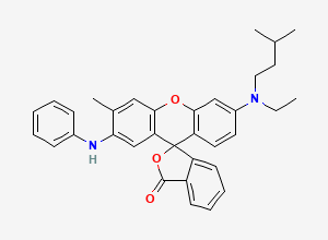 Two-dimensional chemical structure of 2-Anilino-3-methyl-6-(N-ethyl-N-isoamylamino)fluoran