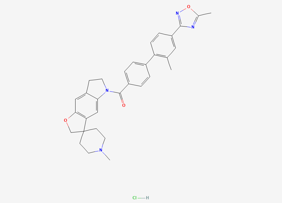 Two-dimensional chemical structure of SB 224289 hydrochloride
