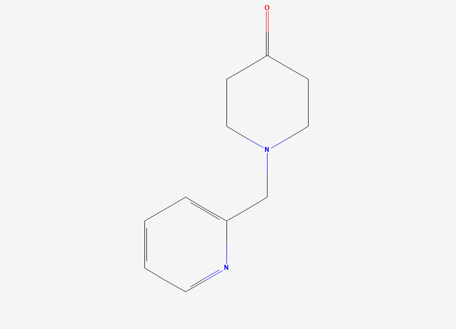 Two-dimensional chemical structure of 1-Pyridin-2-ylmethylpiperidin-4-one