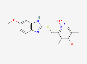 Two-dimensional chemical structure of Omeprazole Sulfide N-Oxide, CAS 142885-92-5