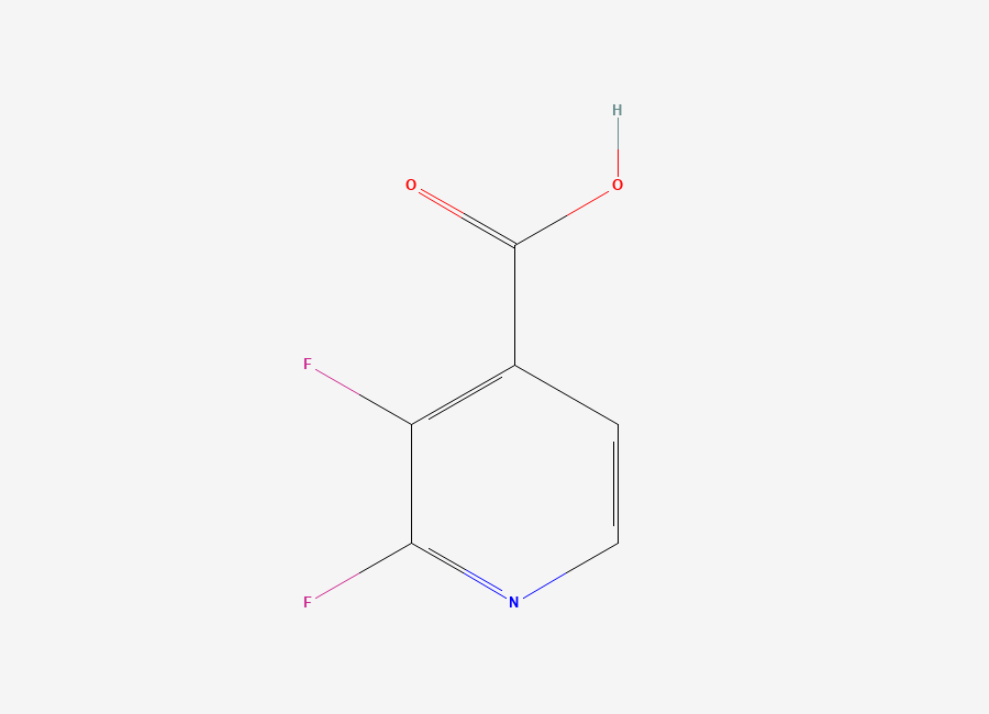 Two-dimensional chemical structure of 2,3-Difluoropyridine-4-carboxylic acid