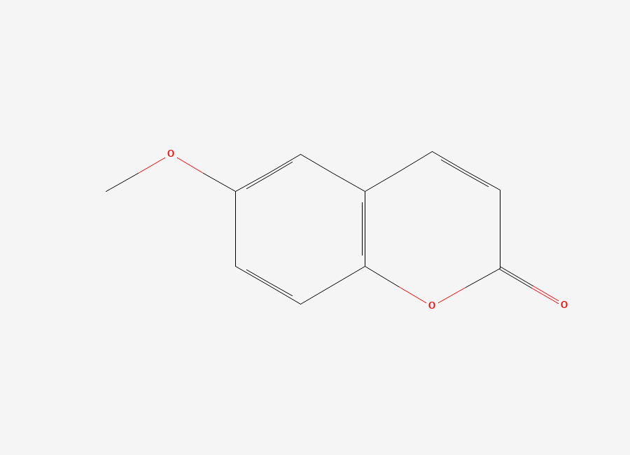 Two-dimensional chemical structure of 6-Methoxycoumarin