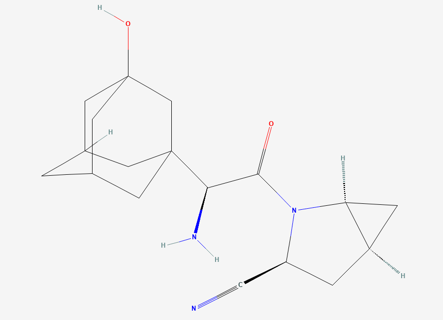 Two-dimensional chemical structure of Saxagliptin