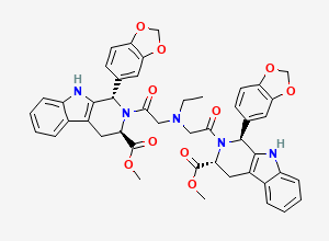 Two-dimensional chemical structure of Bisprehomotadalafil, CAS 1803592-02-0