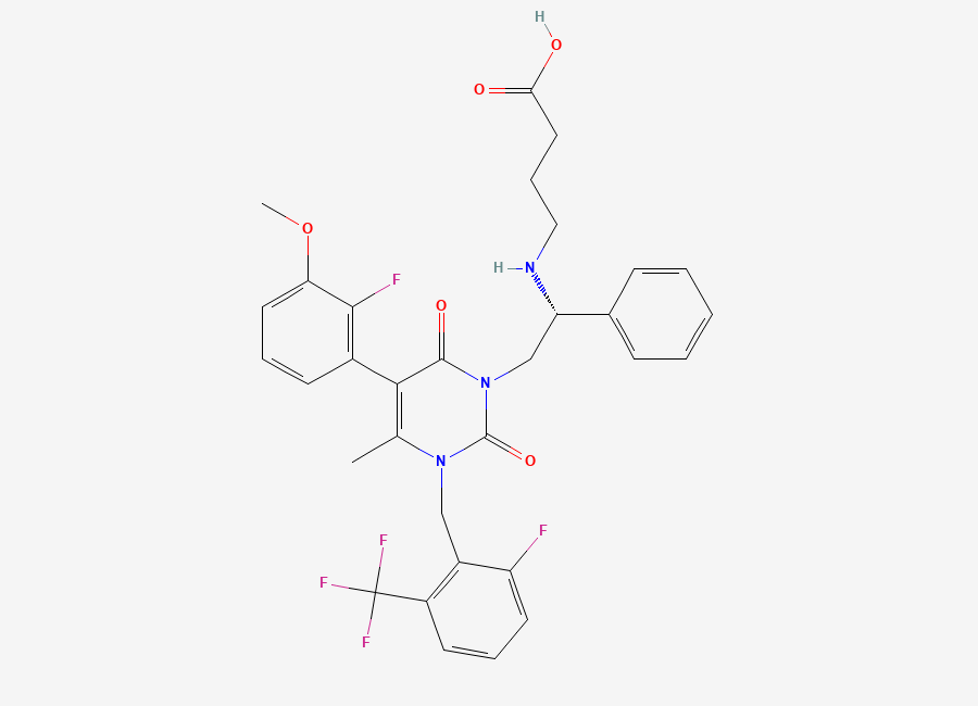 Two-dimensional chemical structure of Elagolix
