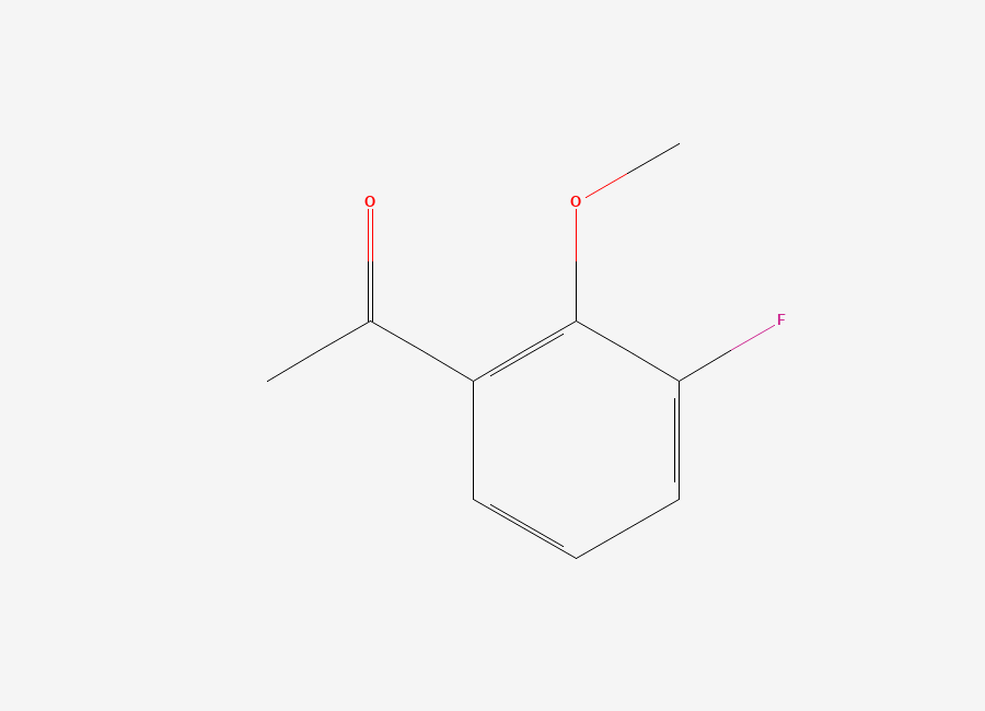 Two-dimensional chemical structure of 1-(3-Fluoro-2-methoxyphenyl)ethanone