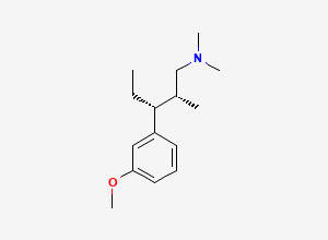 Two-dimensional chemical structure of 3(3-Methoxyphenyl)-N,N,2-trimethyl pentane-1-amine, (2R,3R)-