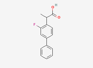 Two-dimensional chemical structure of 2-(2-fluoro-4-phenylphenyl)propanoic acid