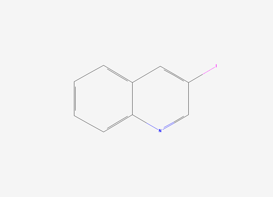 Two-dimensional chemical structure of 3-Iodoquinoline