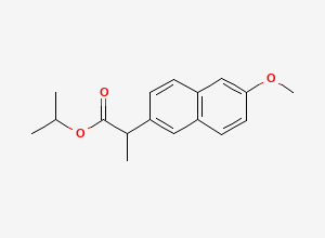 Two-dimensional chemical structure of Rac-naproxen 2-propyl ester