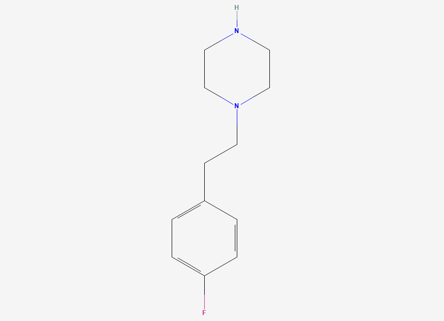Two-dimensional chemical structure of 1-(2-(4-Fluorophenyl)ethyl)piperazine