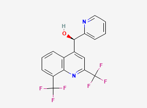 Two-dimensional chemical structure of Mefloquine EP Impurity B/ Dehydro Mefloquine (Free Base), CAS 68496-04-8