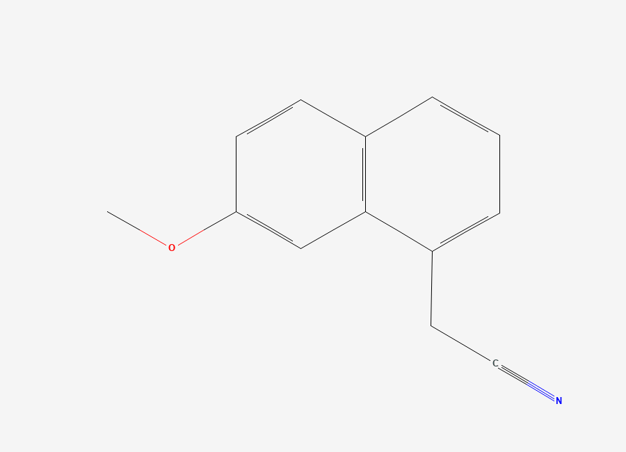 Two-dimensional chemical structure of 7-Methoxy-1-naphthylacetonitrile, CAS 138113-08-3