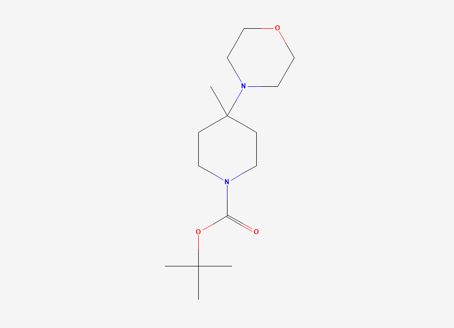 Two-dimensional chemical structure of 1-Boc-4-Methyl-4-morpholin-4-yl-piperidine