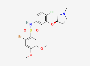 Two-dimensional chemical structure of SB 657510
