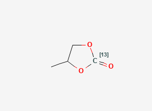 Two-dimensional chemical structure of 4-methyl-(213C)1,3-dioxolan-2-one