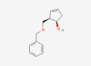 Two-dimensional chemical structure of (1R,2R)-2-((Benzyloxy)methyl)cyclopent-3-enol