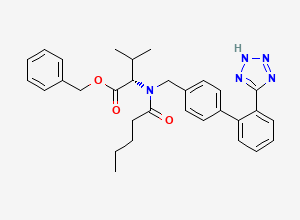 Two-dimensional chemical structure of Valsartan EP Impurity B/ Valsartan Related Compound C/ Valsartan Benzyl Ester (Free Base), CAS 137863-20-8