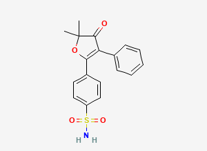 Two-dimensional chemical structure of Desfluoro Polmacoxib, CAS 301692-84-2