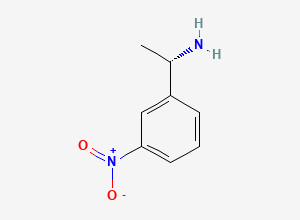 Two-dimensional chemical structure of (s)-1-(3-Nitrophenyl)ethanamine