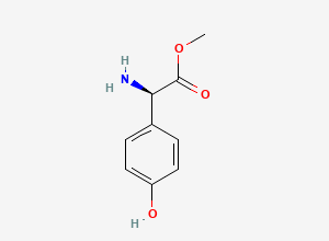 Two-dimensional chemical structure of Methyl (alphaR)-alpha-amino-4-hydroxybenzeneacetate