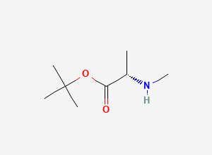 Two-dimensional chemical structure of tert-butyl (2S)-2-(methylamino)propanoate