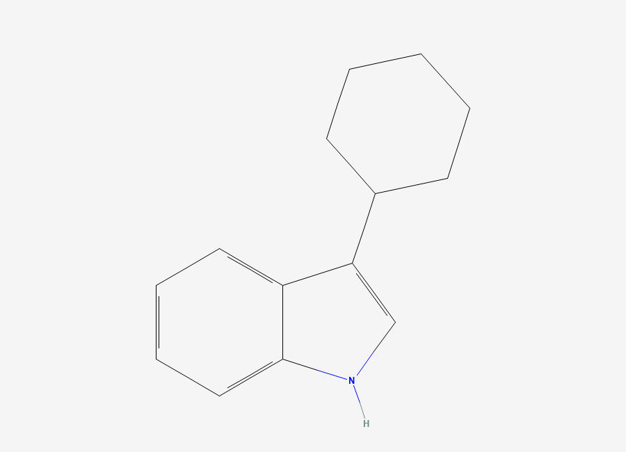 Two-dimensional chemical structure of 3-cyclohexyl-1H-indole