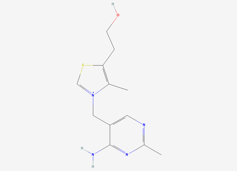 Two-dimensional chemical structure of Thiamine, CAS 59-43-8