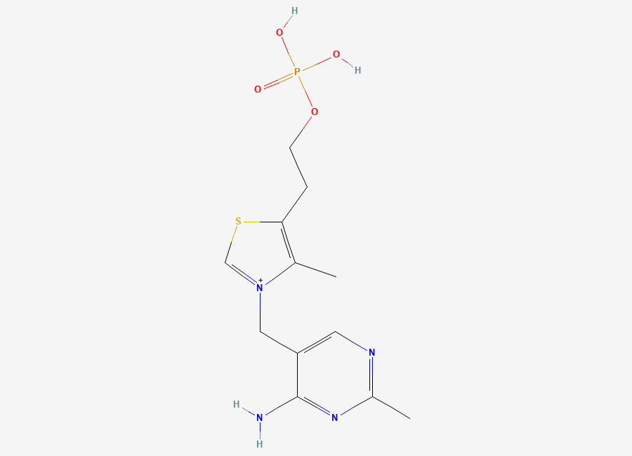 Two-dimensional chemical structure of Thiamine Monophosphate, CAS 10023-48-0