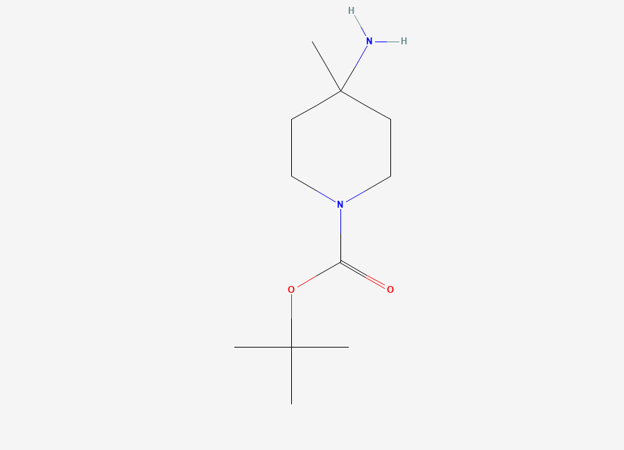 Two-dimensional chemical structure of tert-Butyl 4-amino-4-methylpiperidine-1-carboxylate