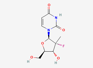 Two-dimensional chemical structure of Sofosbuvir IP Impurity D / Fluorouridine / Sofosbuvir Desphosphate Impurity, CAS 863329-66-2