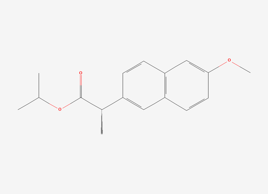 Two-dimensional chemical structure of Naproxen Isopropyl Ester, CAS 156967-24-7