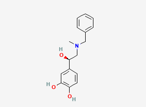 Two-dimensional chemical structure of Adrenaline EP Impurity D / Epinephrine BP Impurity D / N-Benzyl Epinephrine, CAS 317351-40-9